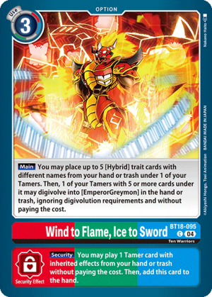 Wind to Flame, Ice to Sword (BT18-095)