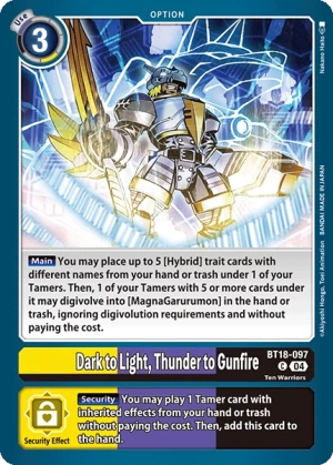 Dark to Light, Thunder to Gunfire (BT18-097)