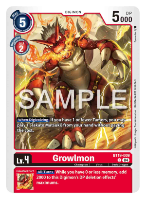 Growlmon (BT19-009)