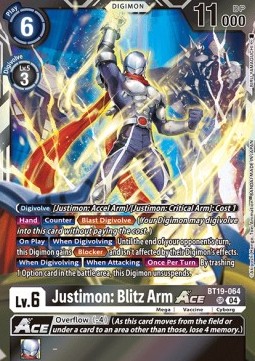 Justimon: Blitz Arm Ace (BT19-064) (V.1)