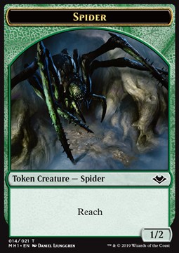 Spider Token (Green 1/2)