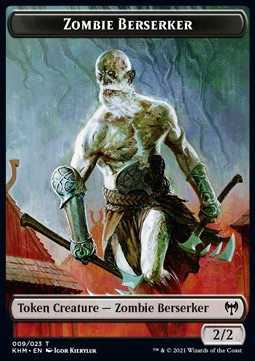 Zombie Berserker Token (Black 2/2)