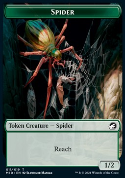 Spider Token (Green 1/2)
