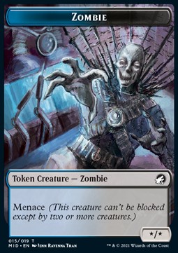 Zombie Token (Blue and Black */*)