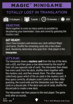 Magic Minigame: Totally Lost in Translation