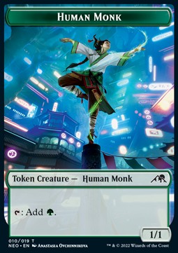 Human Monk Token (Green 1/1)