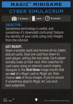 Magic Minigame: Cyber Simulacrum