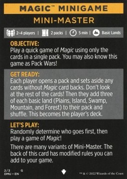 Magic Minigame: Mini-Master