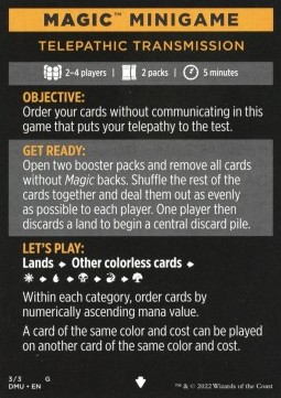 Magic Minigame: Telepathic Transmission