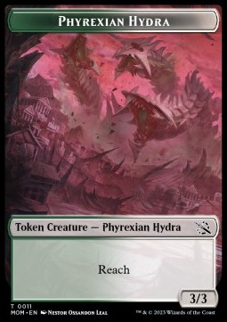 Phyrexian Hydra Token (Green and White 3/3 Reach)