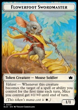 Flowerfoot Swordmaster Token (White 1/1)